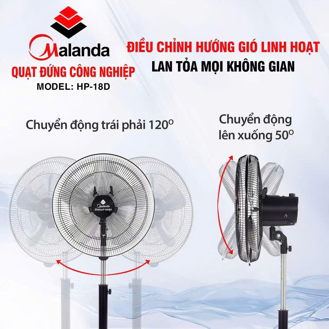 Quạt đứng Công nghiệp Malanda HP-18D (Unilife)