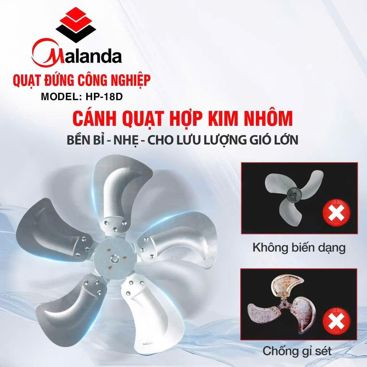 Quạt đứng Công nghiệp Malanda HP-18D (Unilife)