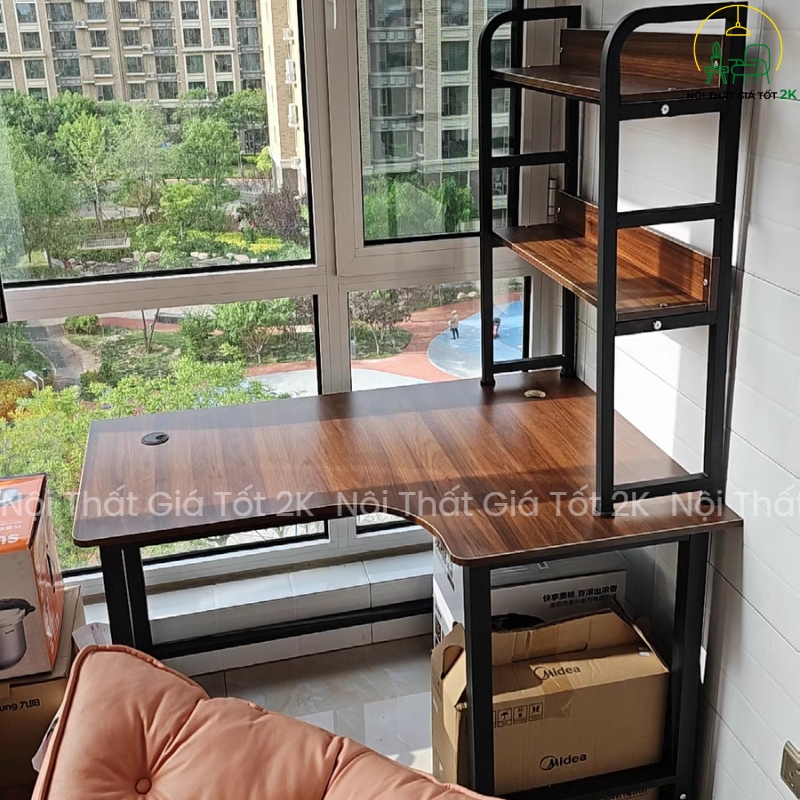 Bàn học chân sắt đẹp mắt cho không gian học trẻ trung