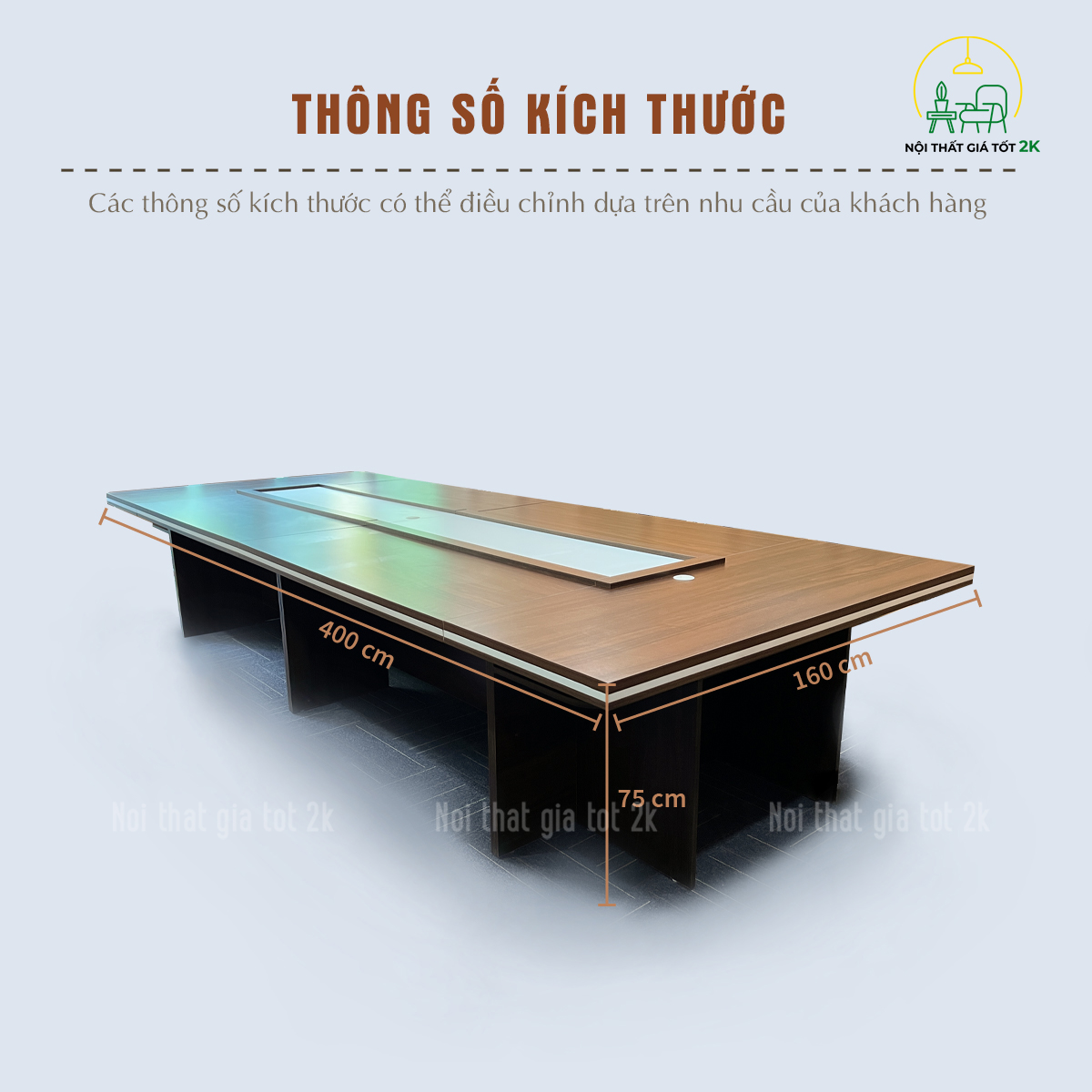 thông số chiều dài chiều rộng chiều cao của bàn họp dài 4m