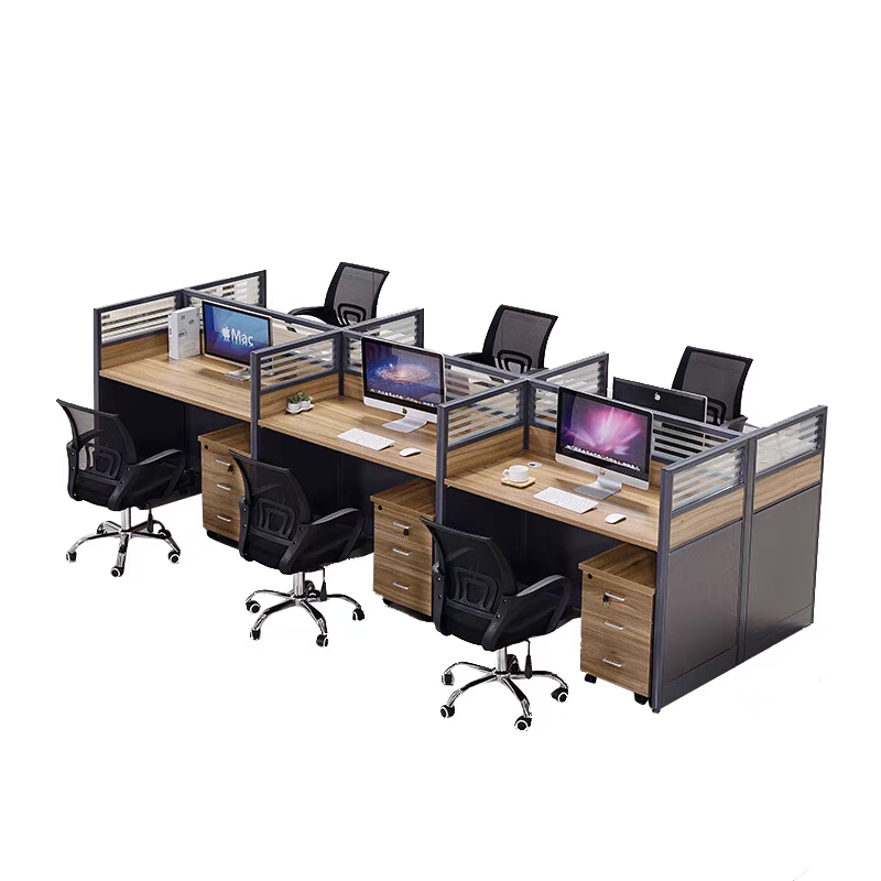 Cụm bàn làm việc 6 người có vách ngăn