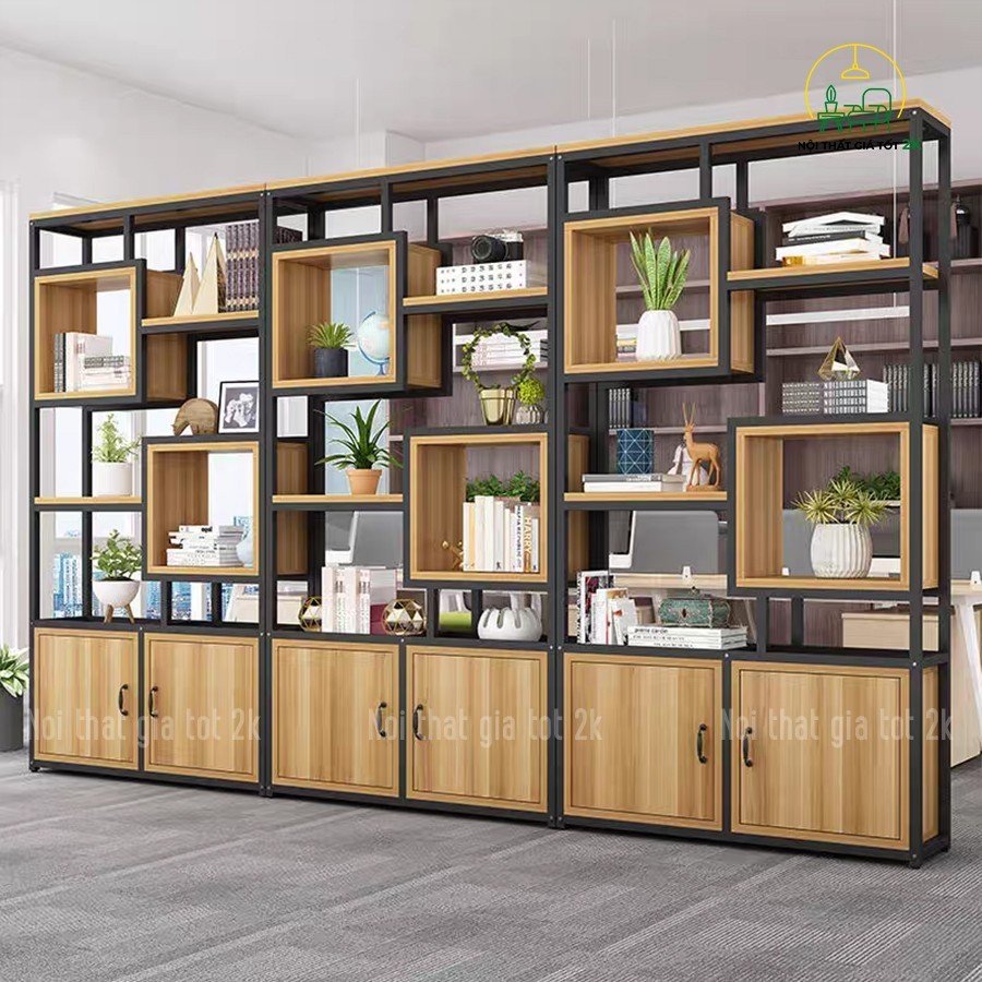 Tạo điểm nhấn cho không gian với kệ gỗ trang trí