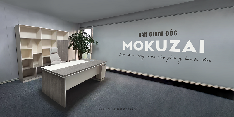 bàn giám đốc gỗ công nghiệp hiện đại