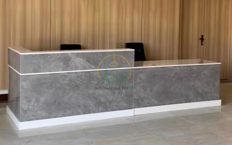 quầy lễ tân phong cách hiện đại sang trọng