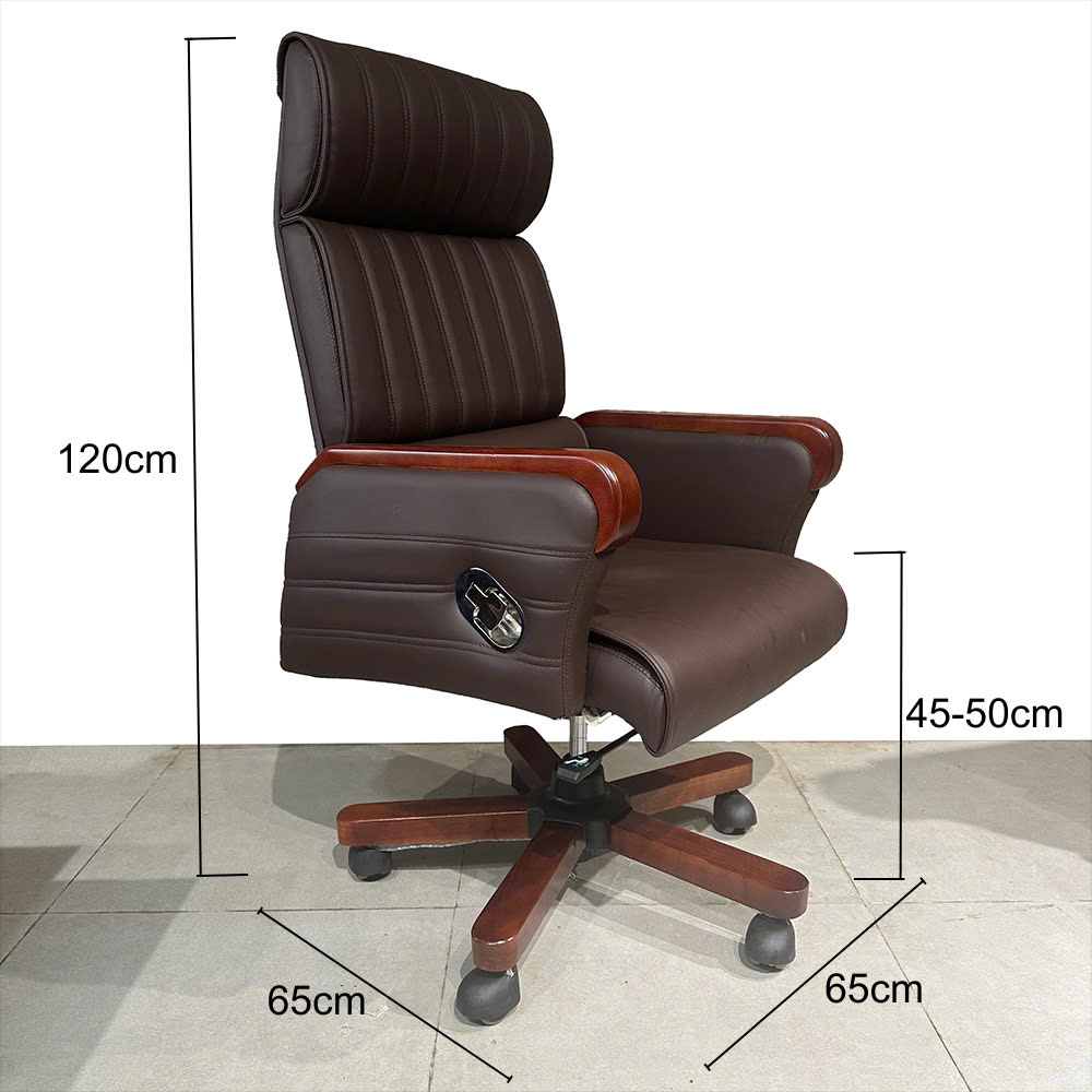 Kích thước thực Ghế giám đốc chân xoay 2KGGD2501