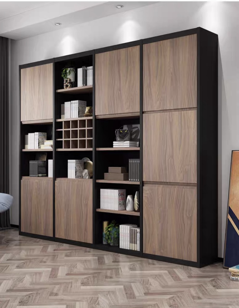 tủ trang trí phòng giám đốc