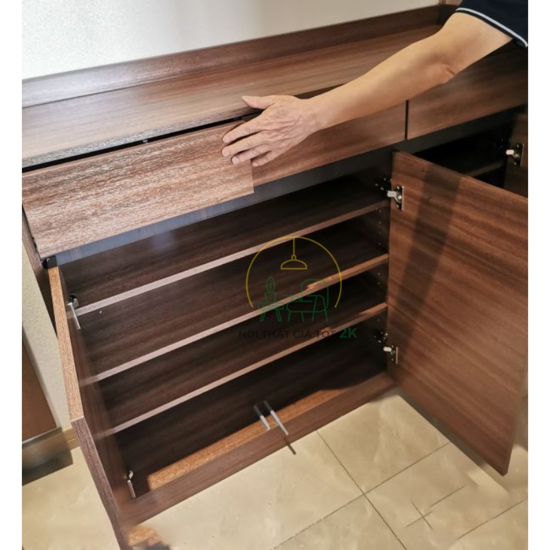ảnh tủ giày 3 cánh phong cách hiện đại