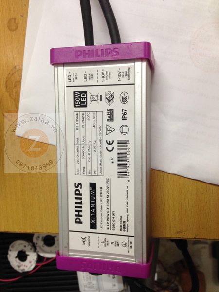 Bộ nguồn LED Driver Philips Xitanium 150w Đai tím Diming