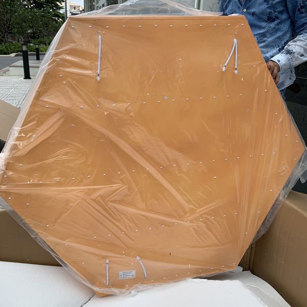 Đèn thả trần lục giác liền khối gia công theo thiết kế