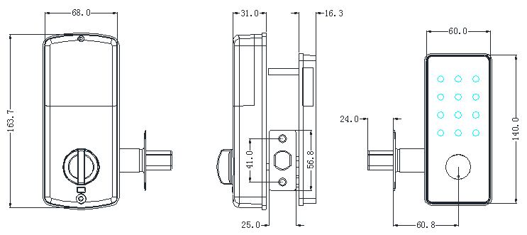 Khóa thông phòng RX-ZS - Độc quyền tại Thanh Vũ SmartHome