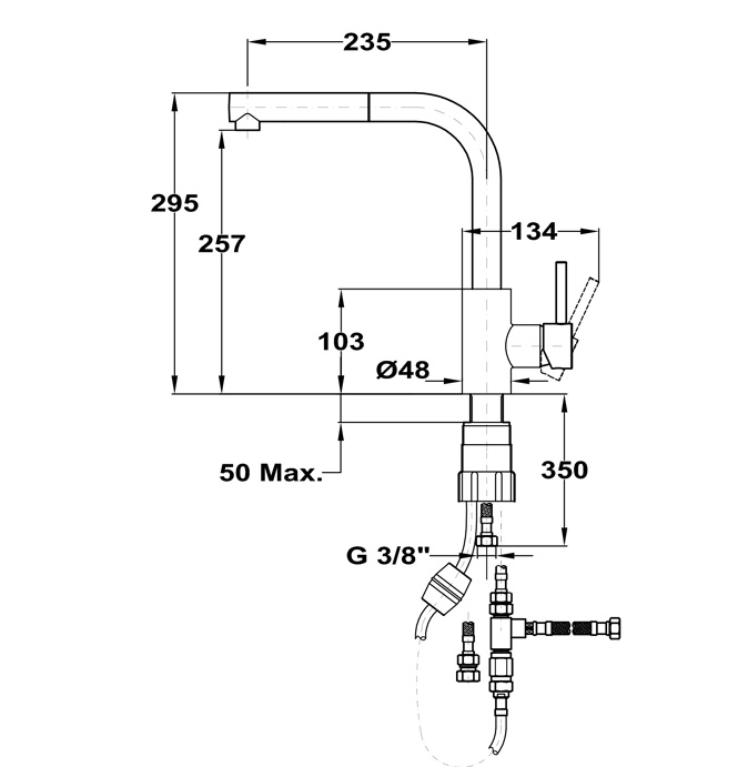 Vòi rửa Teka ARN 938