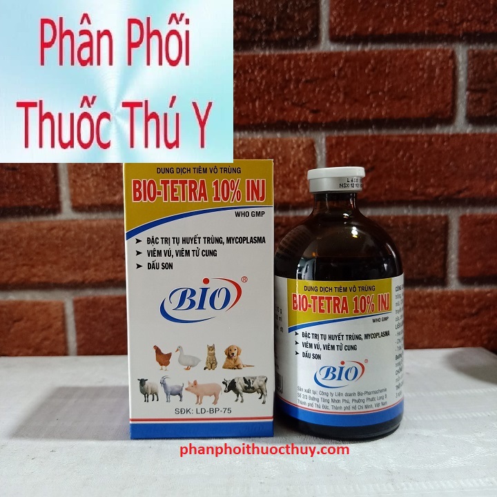 bio tetra 10% 100ml trị viêm vú, viêm tử cung