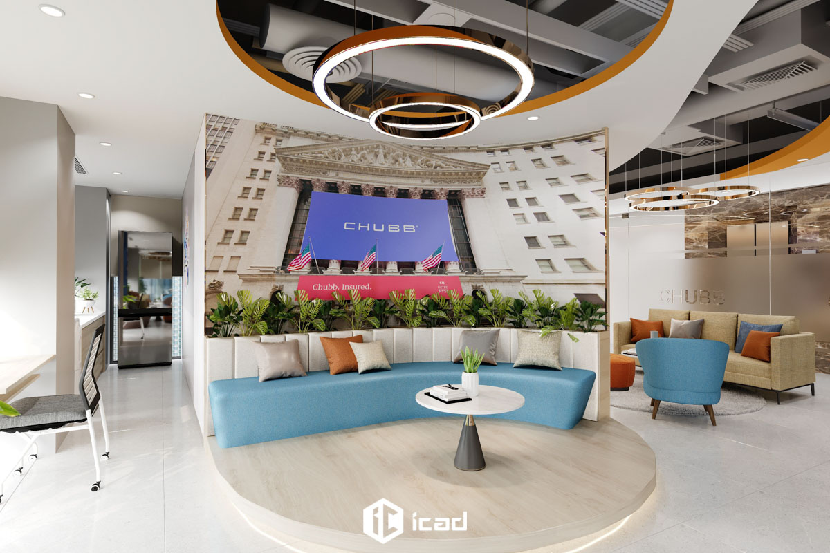 Cung cấp đèn chiếu sáng, đèn văn phòng tại Chubb Life Hà Nội