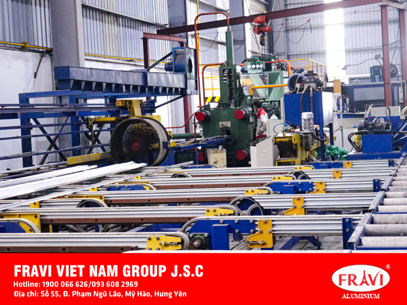 dây chuyền đùn ép sản xuất nhôm thanh định hình - fravi việt nam