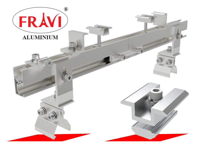 kẹp giữa giúp liên kết chắc chắn và đảm bảo khoảng cách chuẩn giữa các tấm pin kẹp giữa