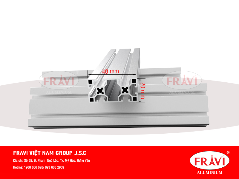 khung nhôm băng tải 20x40 của fravi khung nhôm băng tải 20x40