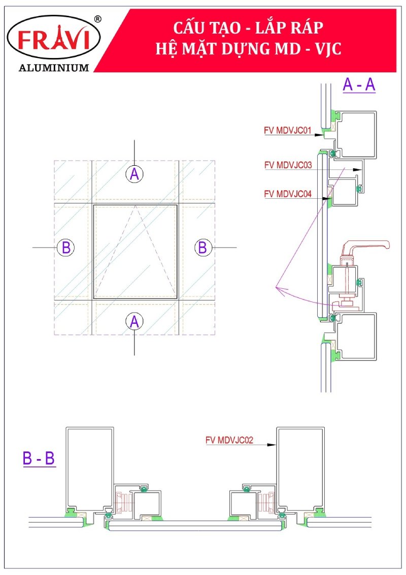 nhôm mặt dựng 52x100