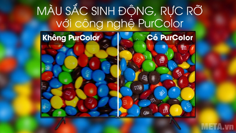 Công nghệ Purcolor với hình ảnh sắc nét và rực rỡ