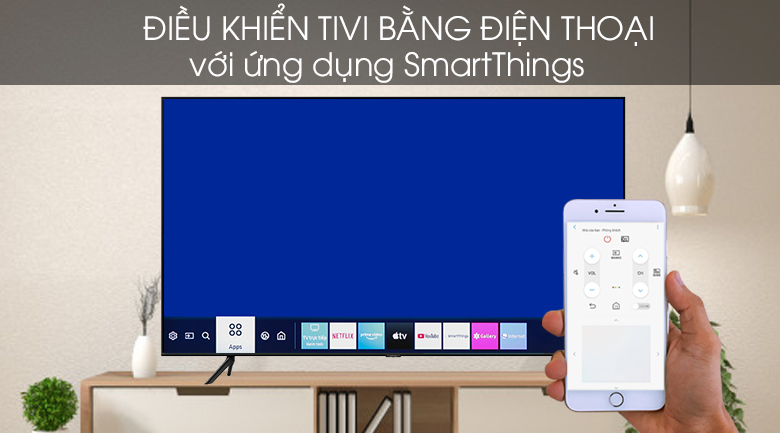 Ứng dụng SmartThings Samsung Smart QLED Tivi 4K 43 inch QA43Q60T