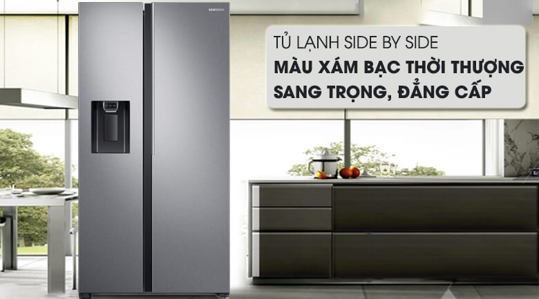 Tủ lạnh side by side sang trọng, hiện đại - Tủ lạnh Samsung Inverter 617 lít RS64R5101SL/SV