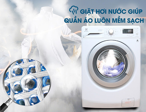 Công nghệ giặt hơi nước Steam đem lại hiệu quả tốt cho quần áo