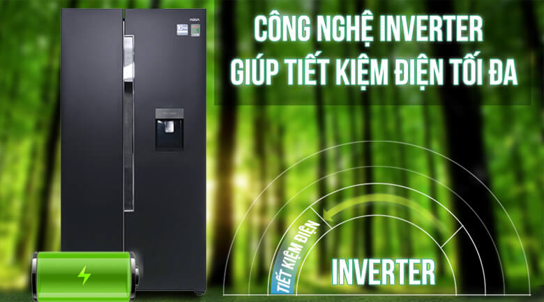 Công nghệ Inverter - Tủ lạnh Aqua Inverter 456 lít AQR-IG525AM
