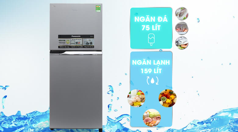 Dung tích - Tủ lạnh Panasonic 234 lít NR-BL267VSV1