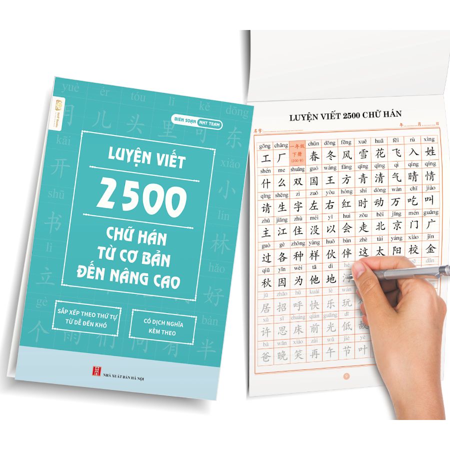 Luyện viết 2500 chữ Hán
