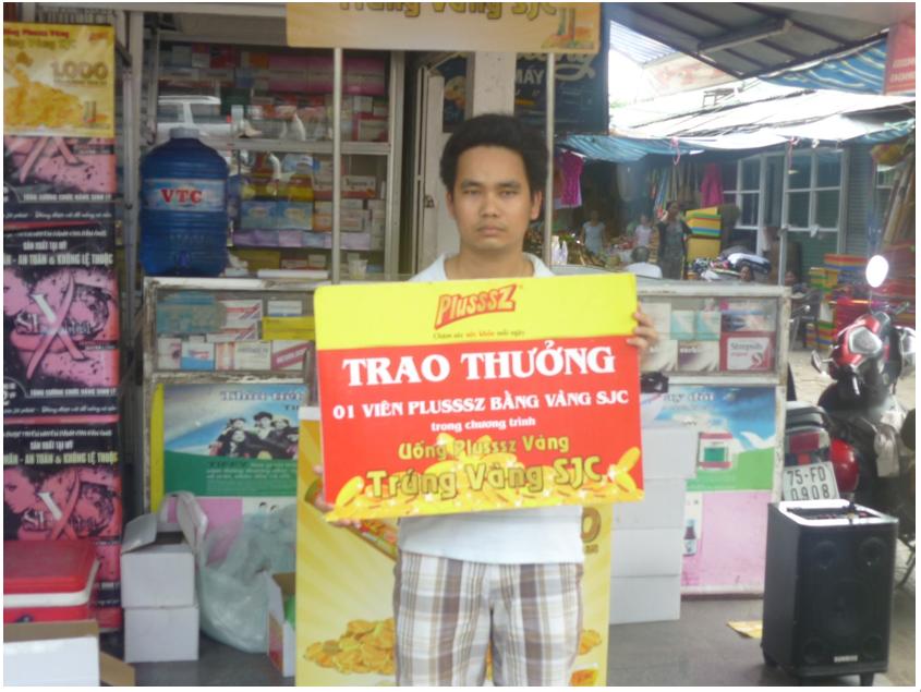 Khách hàng trúng thưởng thứ 63: Nguyễn Thái Phú (0905 069 299) Phú Vinh - A Lưới - TP Huế.