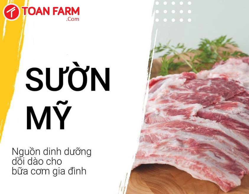 Sườn heo Mỹ có thịt mềm ngọt, khi chế biến hương thơm vô cùng hấp dẫn