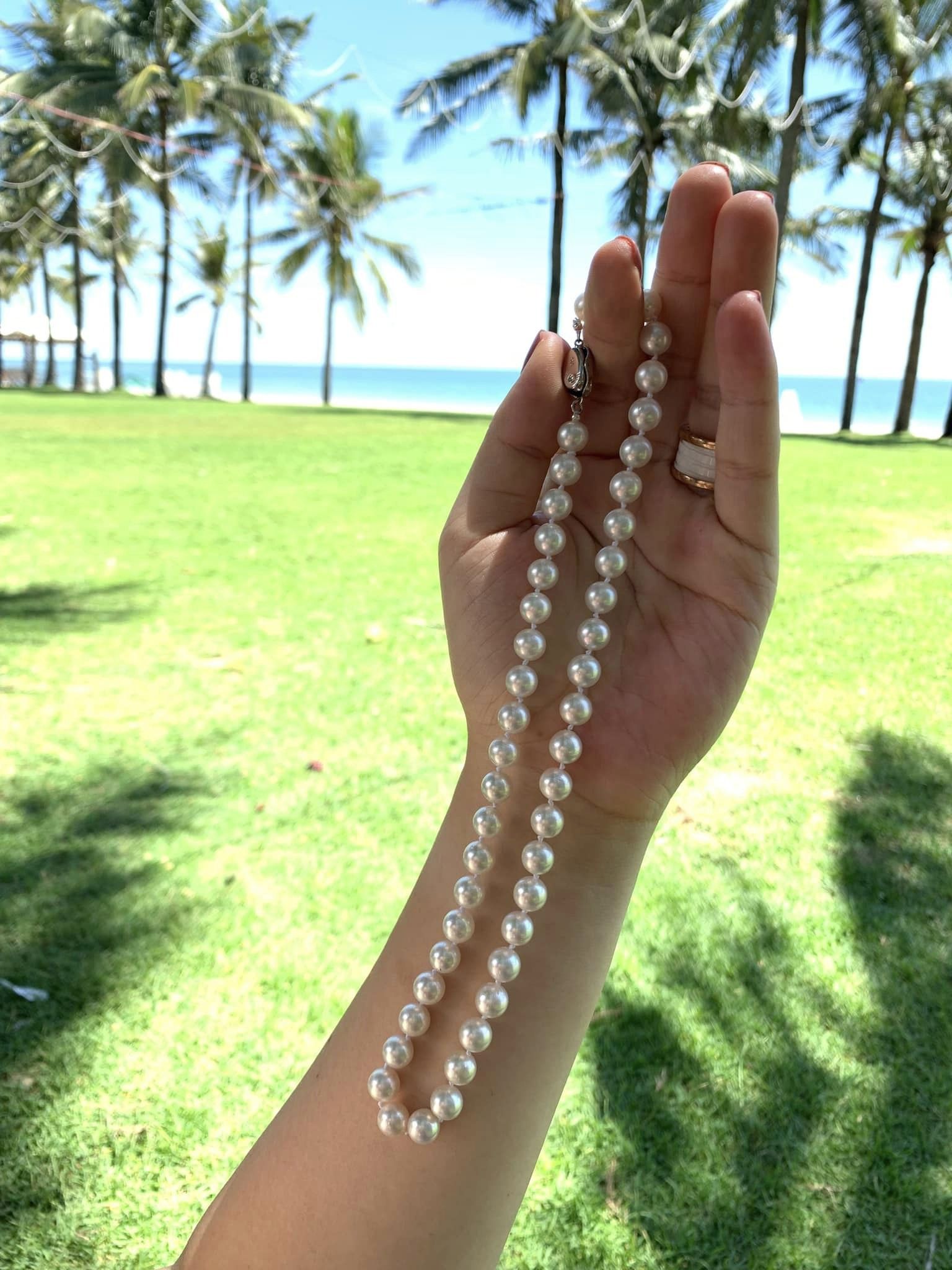 Ngọc trai akoya chuỗi 7.5-8mm