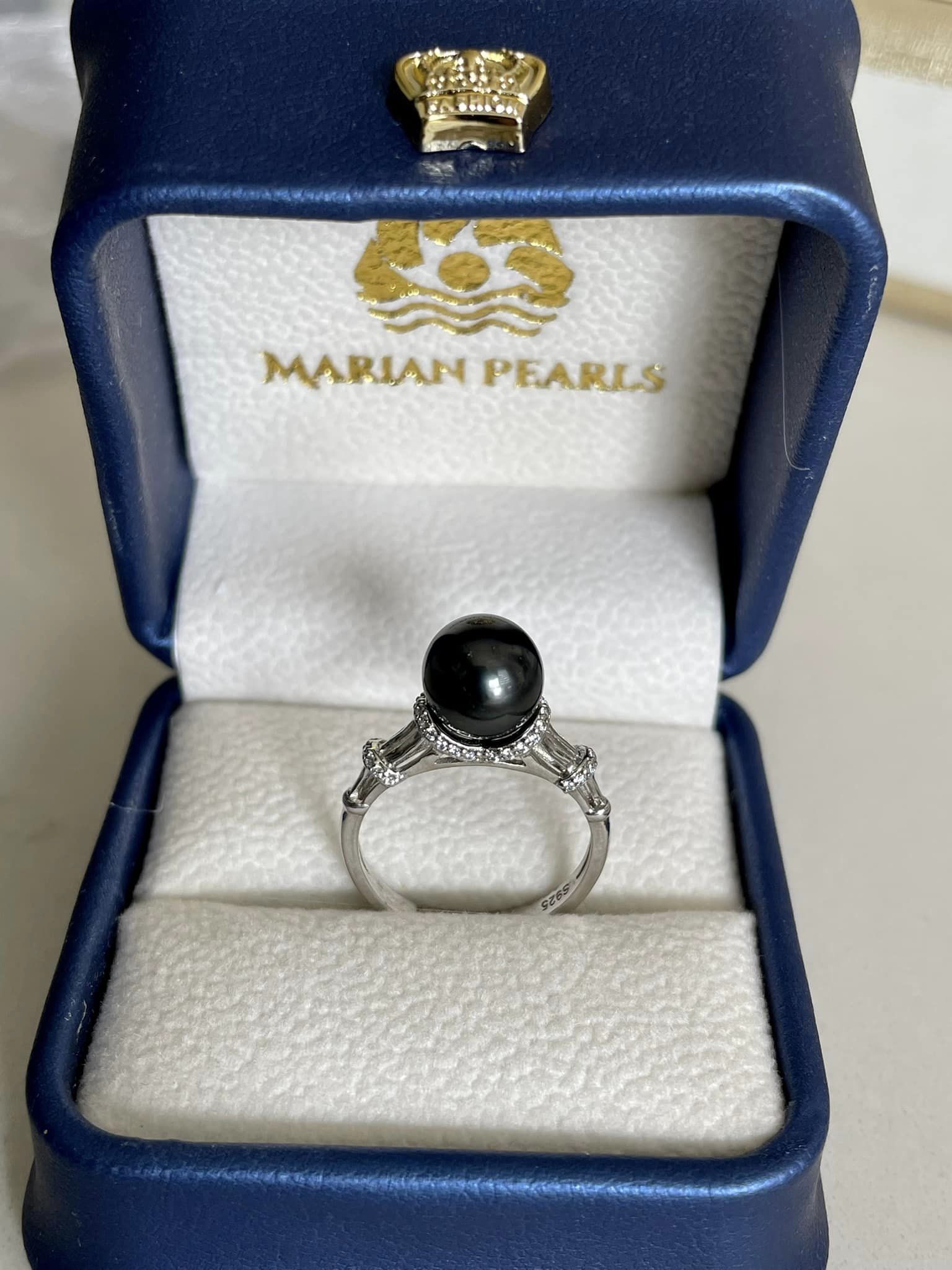 Nhẫn ngọc trai đen tahiti