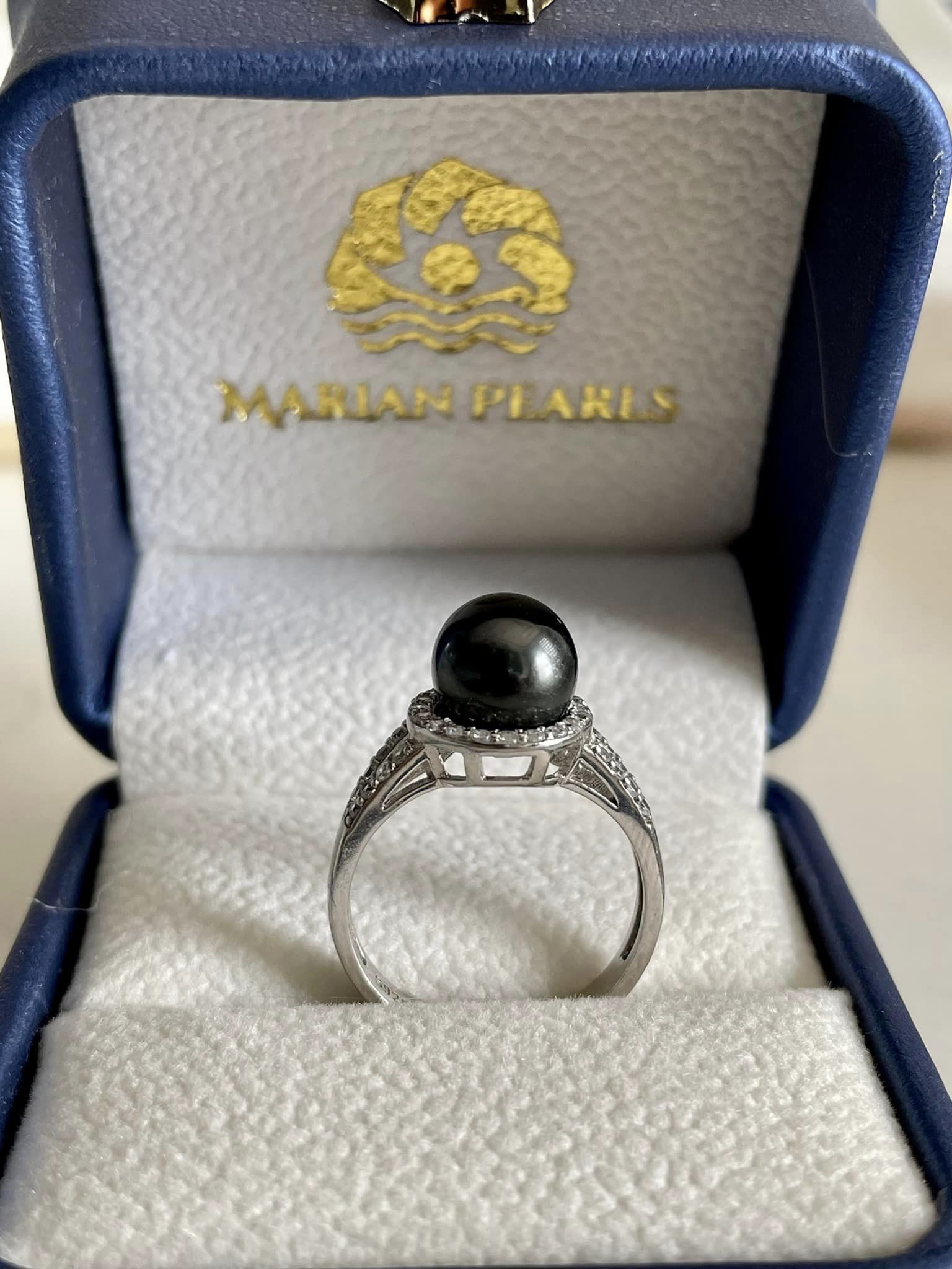 Nhẫn ngọc trai đen tahiti