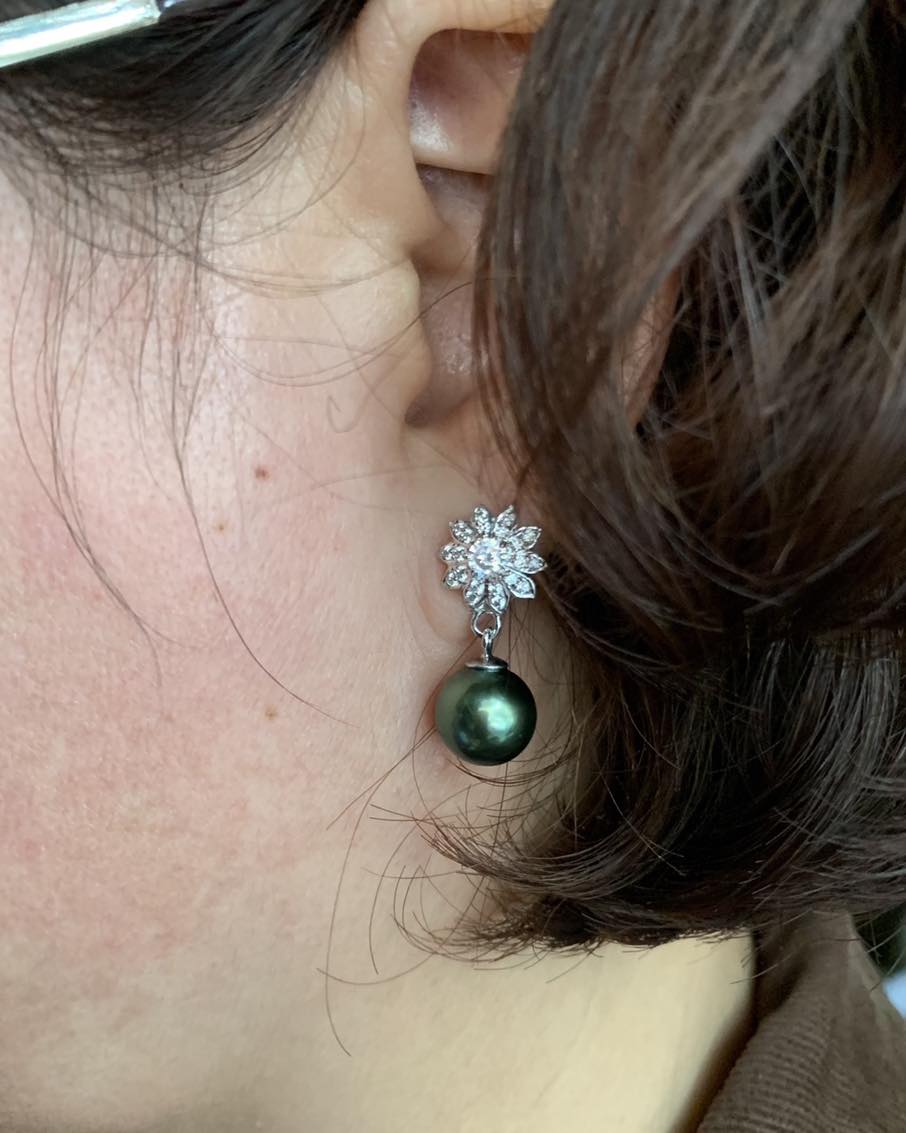 Bông tai ngọc trai biển