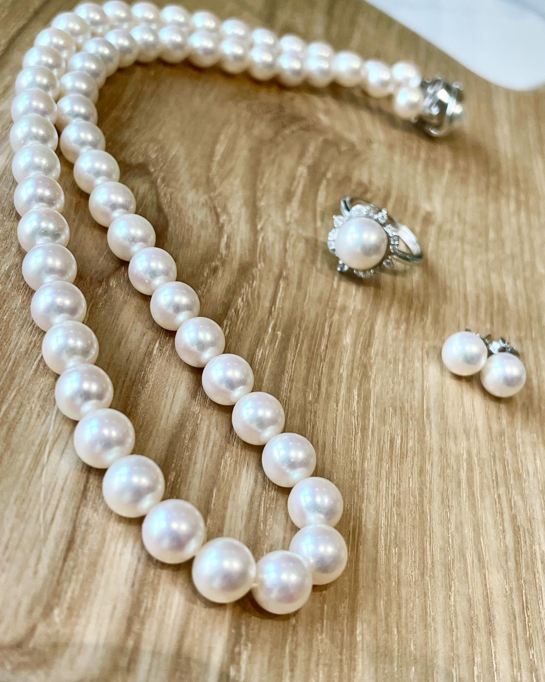 Bộ trang sức ngọc trai akoya cơ bản