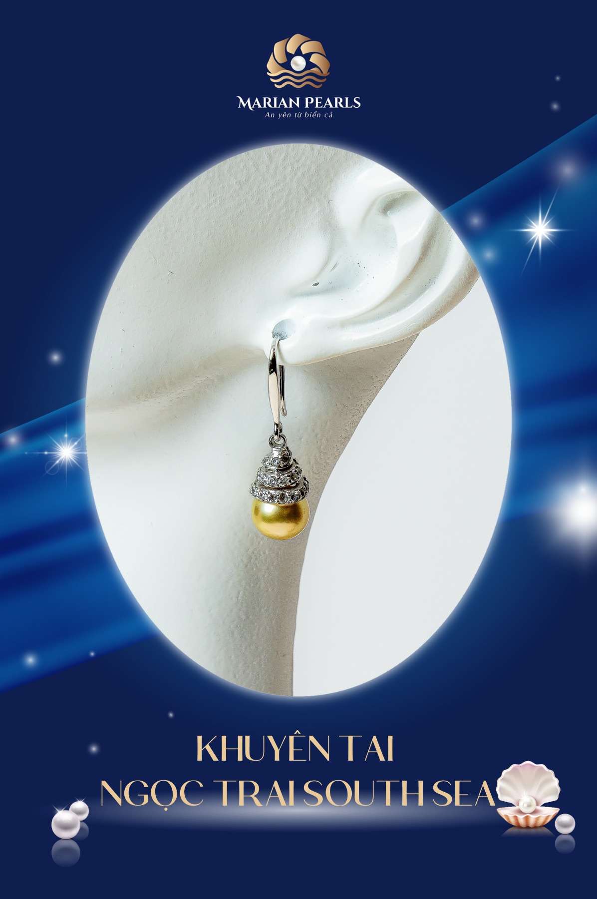 Bông Tai Ngọc Trai Vàng – Vẻ Đẹp Vĩnh Cửu Của Thời Gian