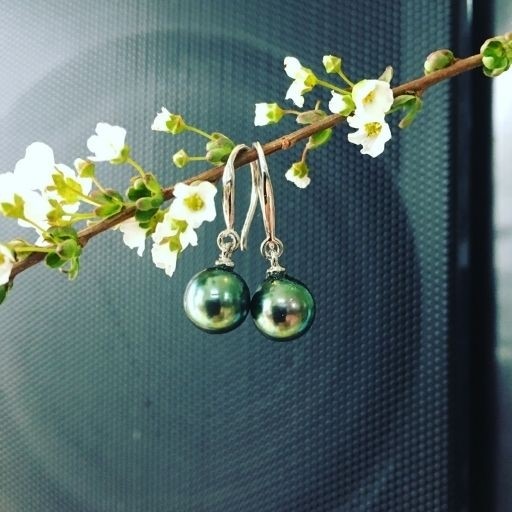 Cặp bông tai Ngọc trai Tahiti