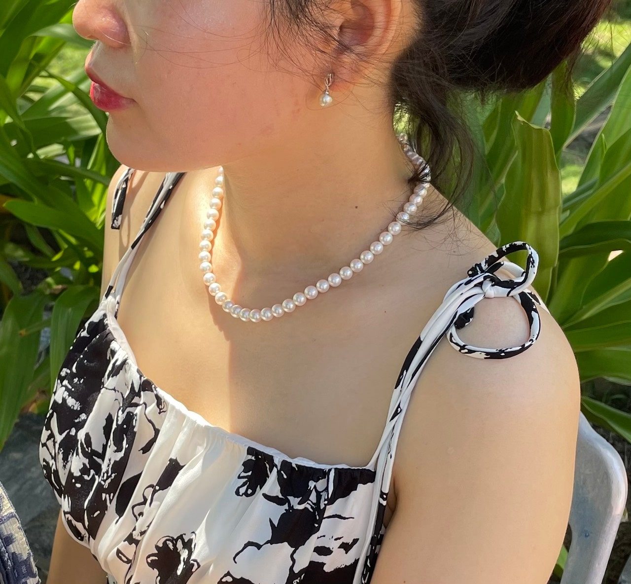 Kết hợp Bông tai Ngọc trai với vòng cổ Ngọc trai