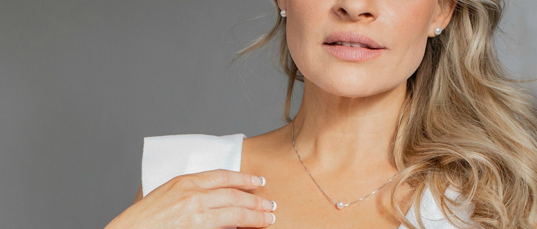 mặt dây chuyền Ngọc trai cùng bông tai Ngọc trai đơn giản