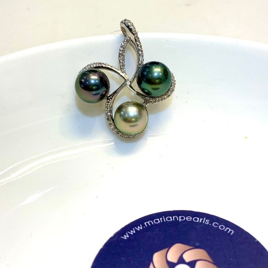 Mặt dây chuyền ngọc trai Tahiti đa sắc