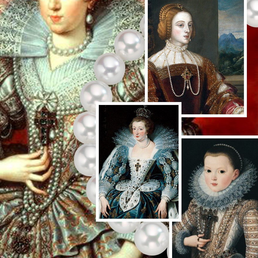 Ngọc trai đã giúp tăng thêm vẻ sang trọng và thanh lịch cho những trang phục hoàng gia và áo choàng quý tộc.