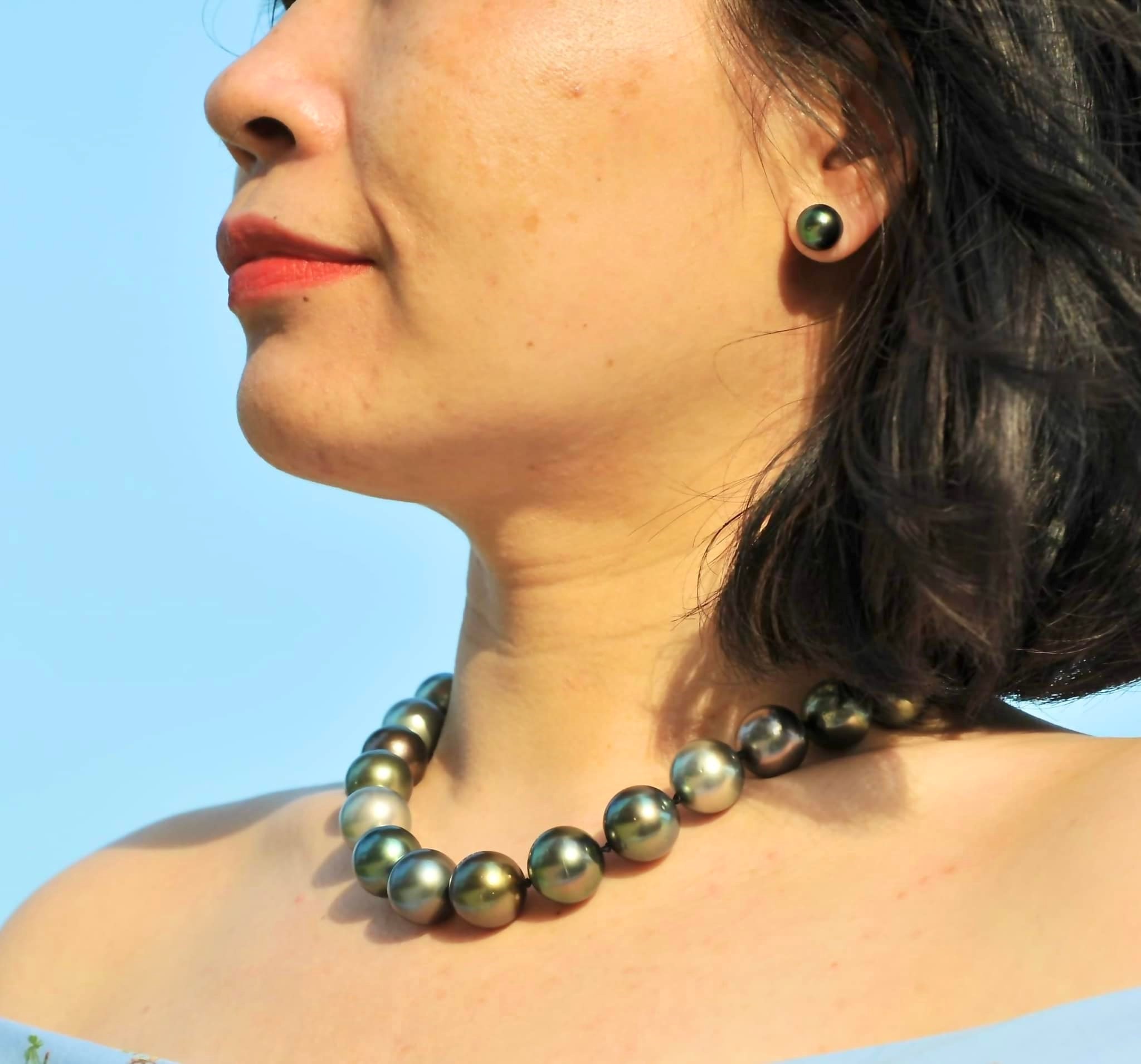 Vòng cổ ngọc trai Tahiti