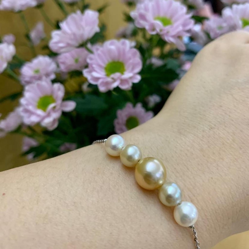 Vòng tay Ngọc Trai Southsea Úc vàng