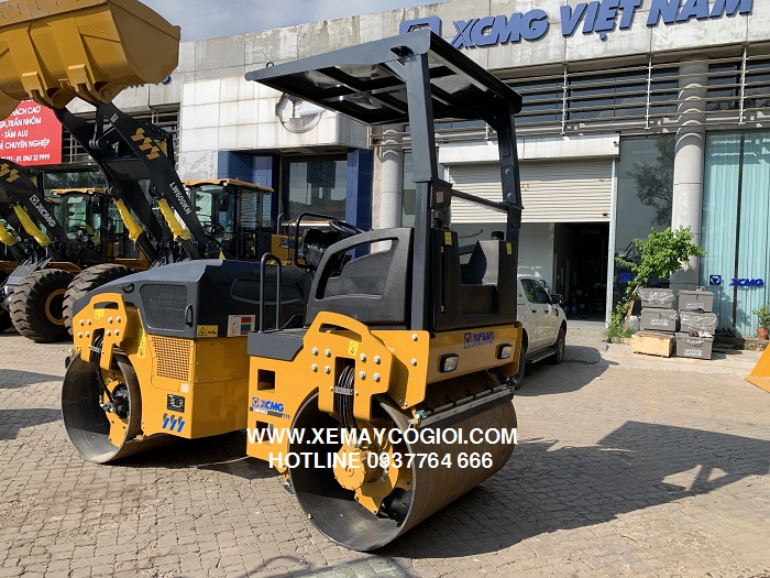 xe lu rung dẫn hướng hai bánh thép xcmg xmr603