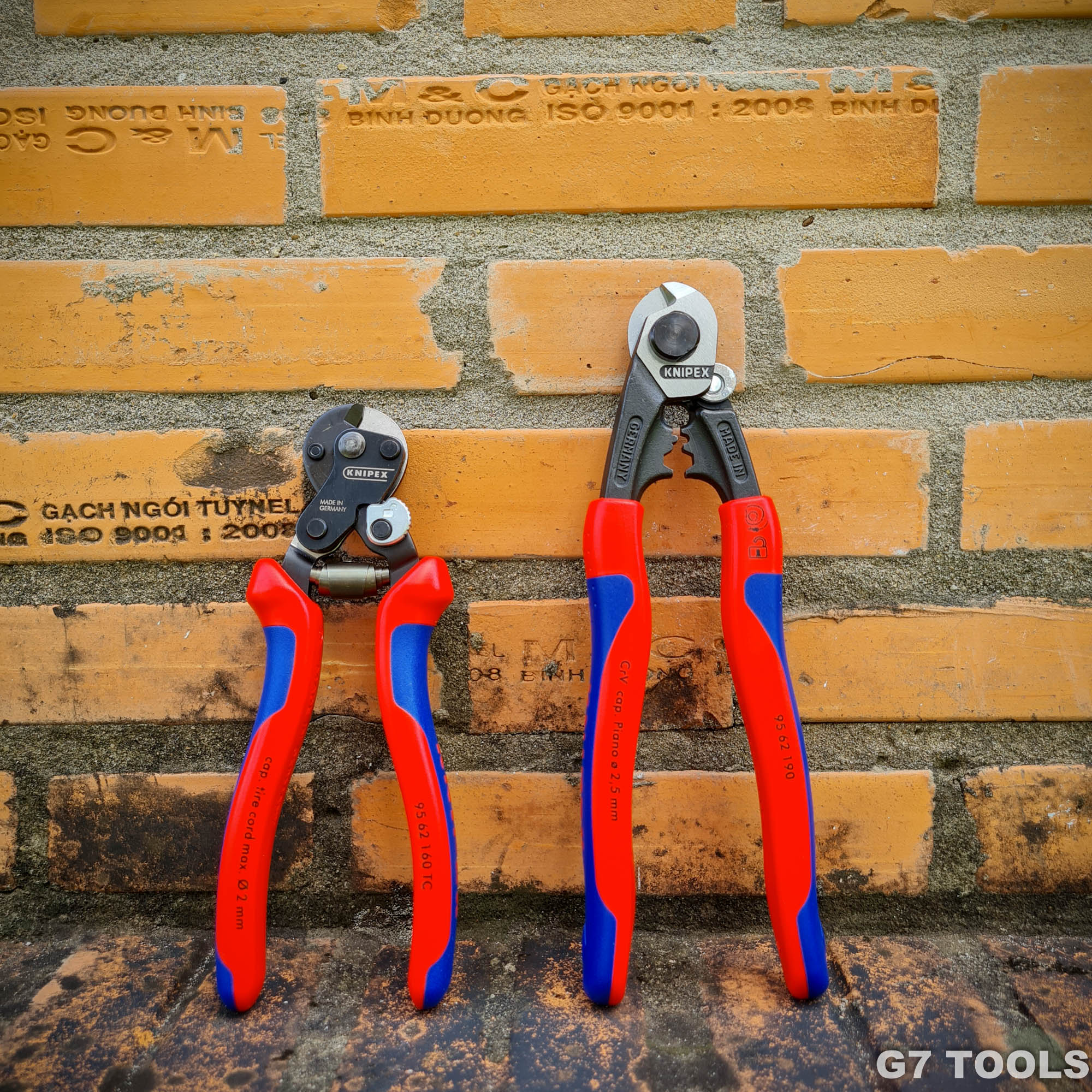 Knipex 95 62 190 Kìm Cắt Cáp Thép Bện Wire Rope và Bấm Cos Bowden