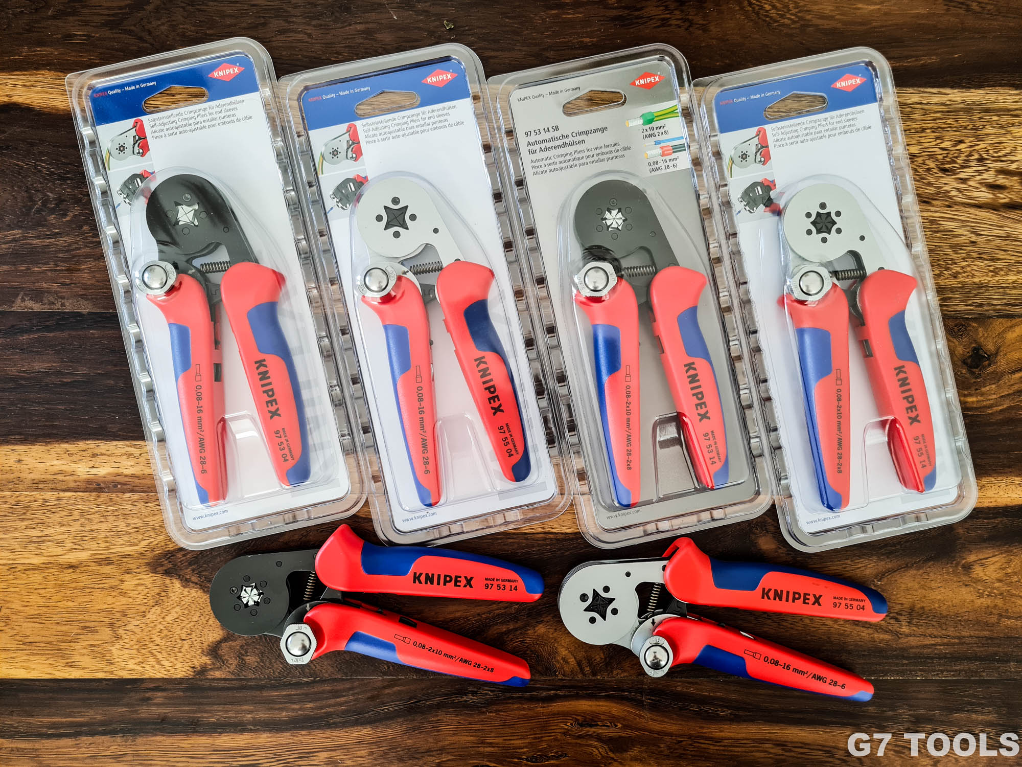 Kìm Bấm Cos Knipex 97 55 04 SB - Ép Cos Pin Rỗng 0.08 - 16 mm² mạ chrome