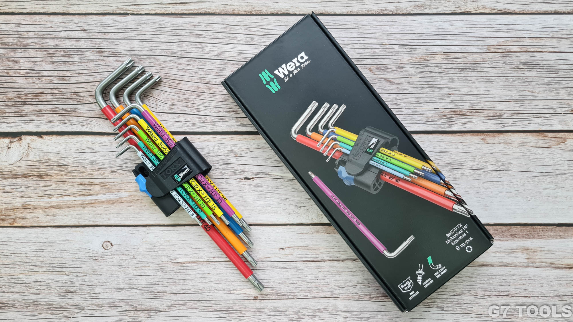 Bộ Wera 3967/9 TX Hoa Thị Torx 9 Chi Tiết Chất Liệu Thép Không Gỉ 022689