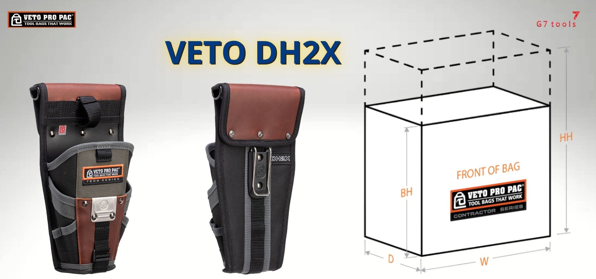 Veto DH2X Túi Đeo Hông Đựng Dụng Cụ Và Máy Khoan