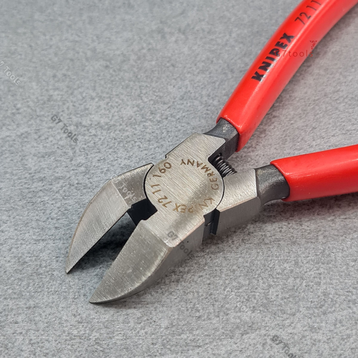 Kìm Cắt Nhựa KNIPEX 72 11 160 – Cắt Sát (Flush Cut) 45°, Lò Xo Mở, Dài 160mm