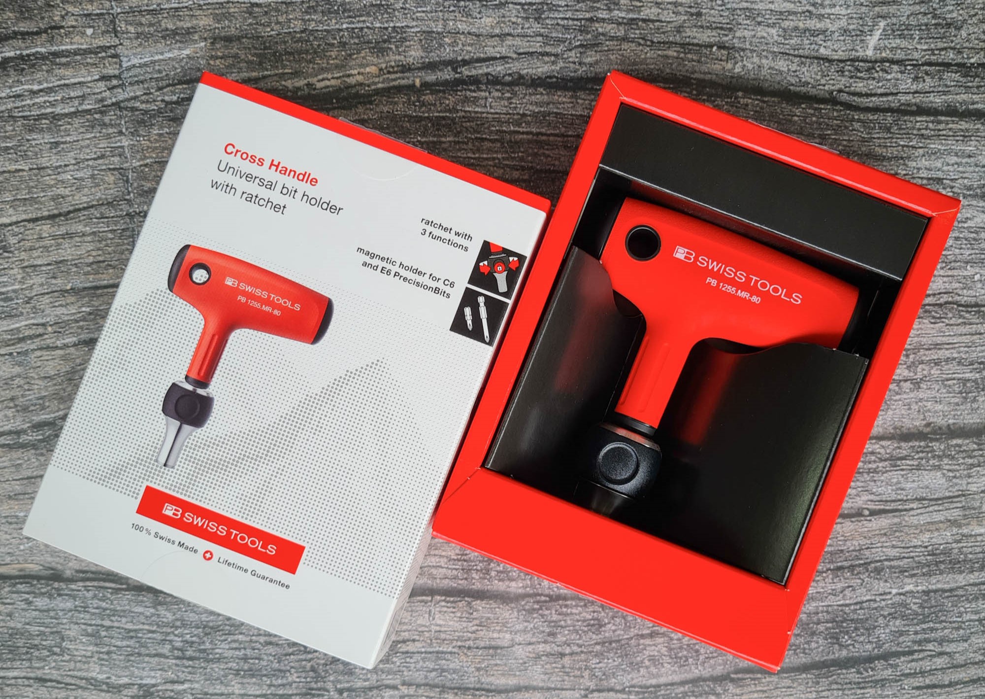 PB Swiss Tools 1255.MR-80 CBB Tua Vít Thanh Chữ T Đảo Chiều